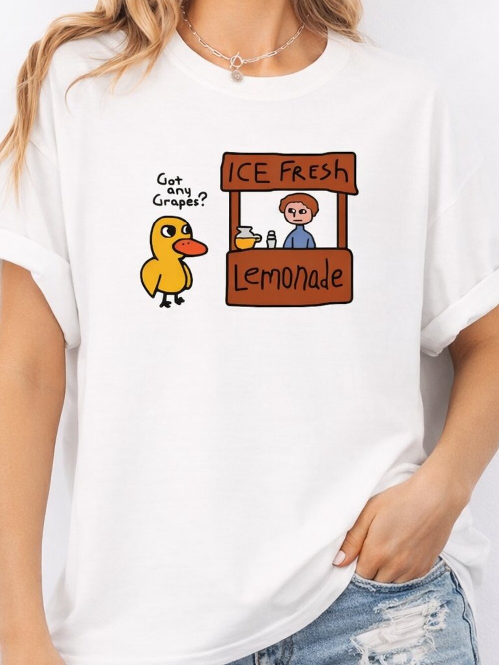 Got Any Grapes T Shirt, Funny Millennial 90s T-Shirts, The Duck Song Shirt,  254